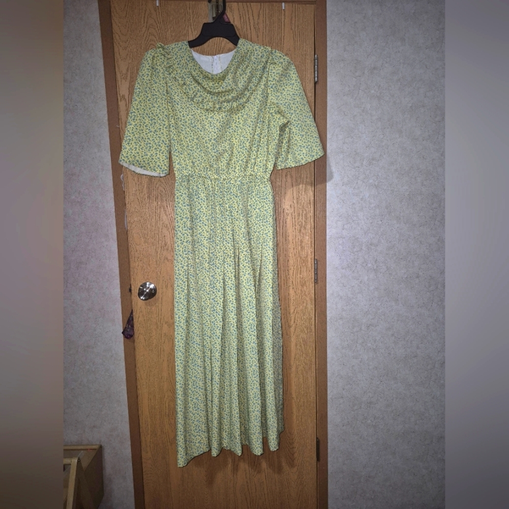 Yellow/blue Floral dress (Homemade)